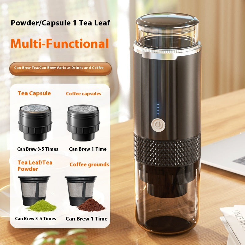 Portable Rechargeable Capsule Coffee Machine – Travel & Home