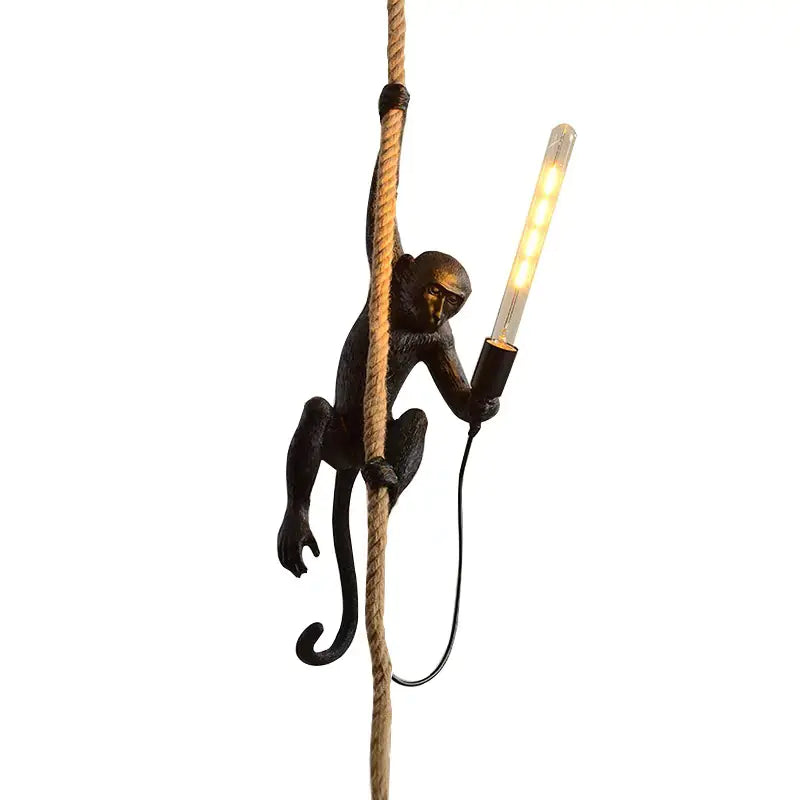 Vintage Industrial Monkey Rope Hanging Light Fixture