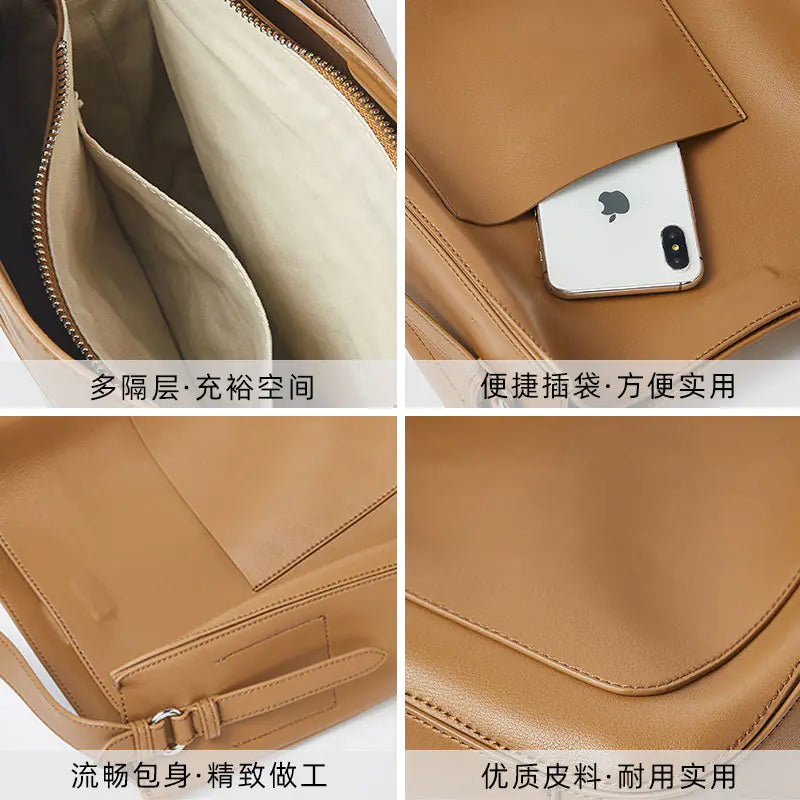 2022 New Vintage Leather Women's Bucket Bag