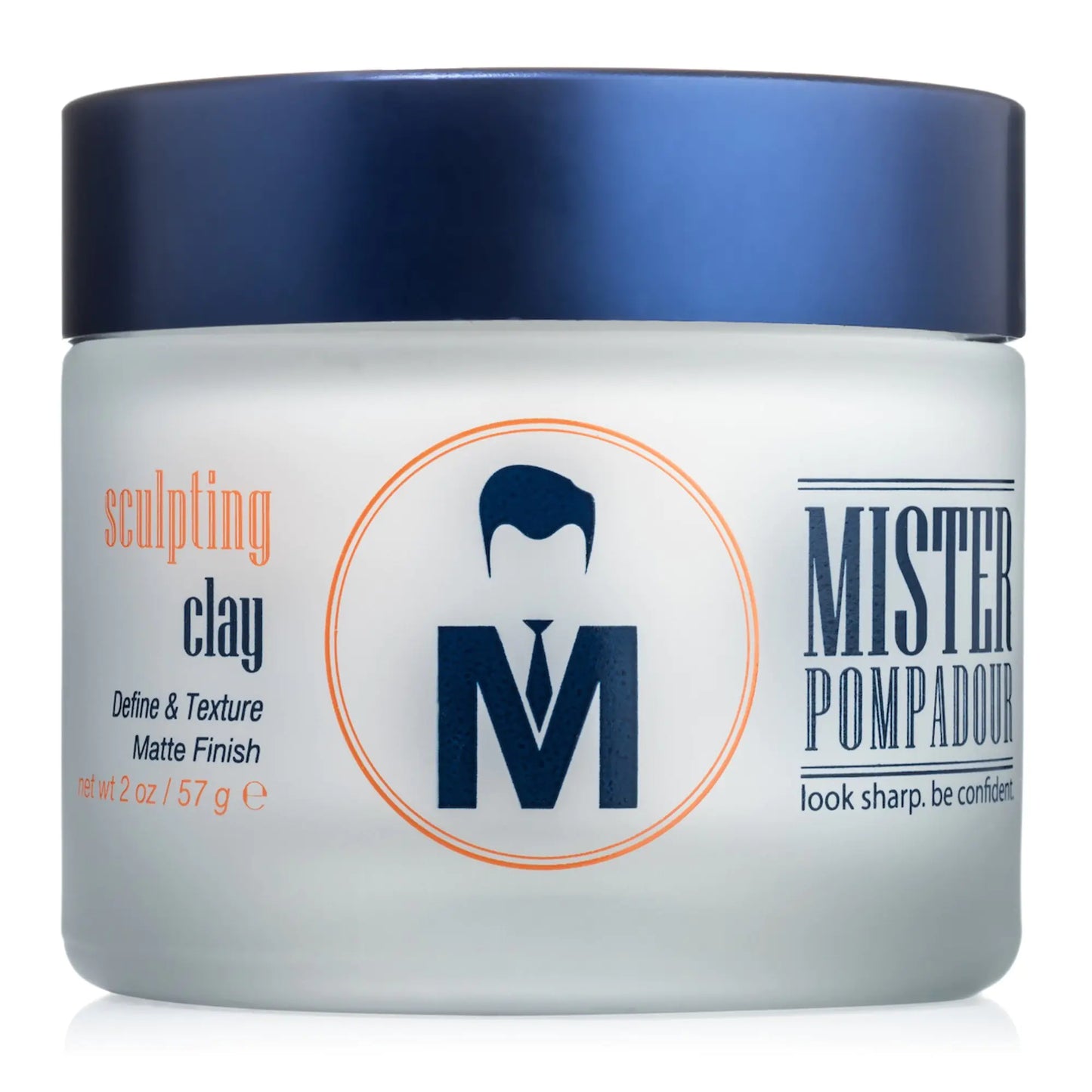 Mister Pompadour Sculpting Clay | Clay Pomade for Men and Women | Matte Finish | Volume & Hold for Straight Thick Curly or Fine Hair | Natural Ingredients | Better Than Hair Gel | 2 oz