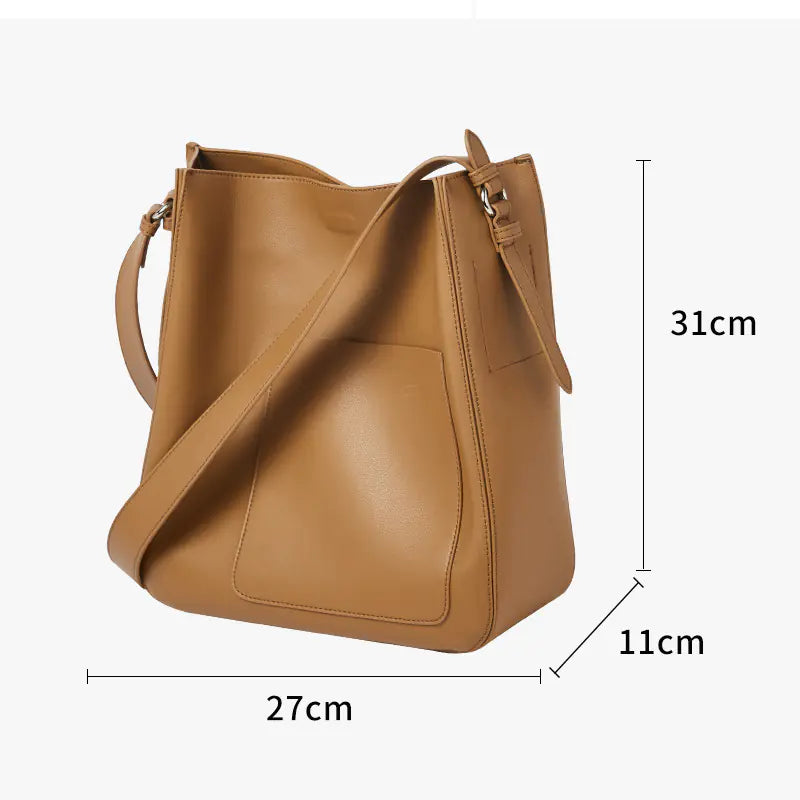2022 New Vintage Leather Women's Bucket Bag