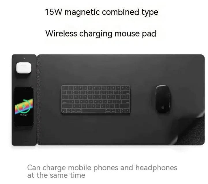 Magnetic Wireless     Charging Mouse Pad -15 W Fast Charge