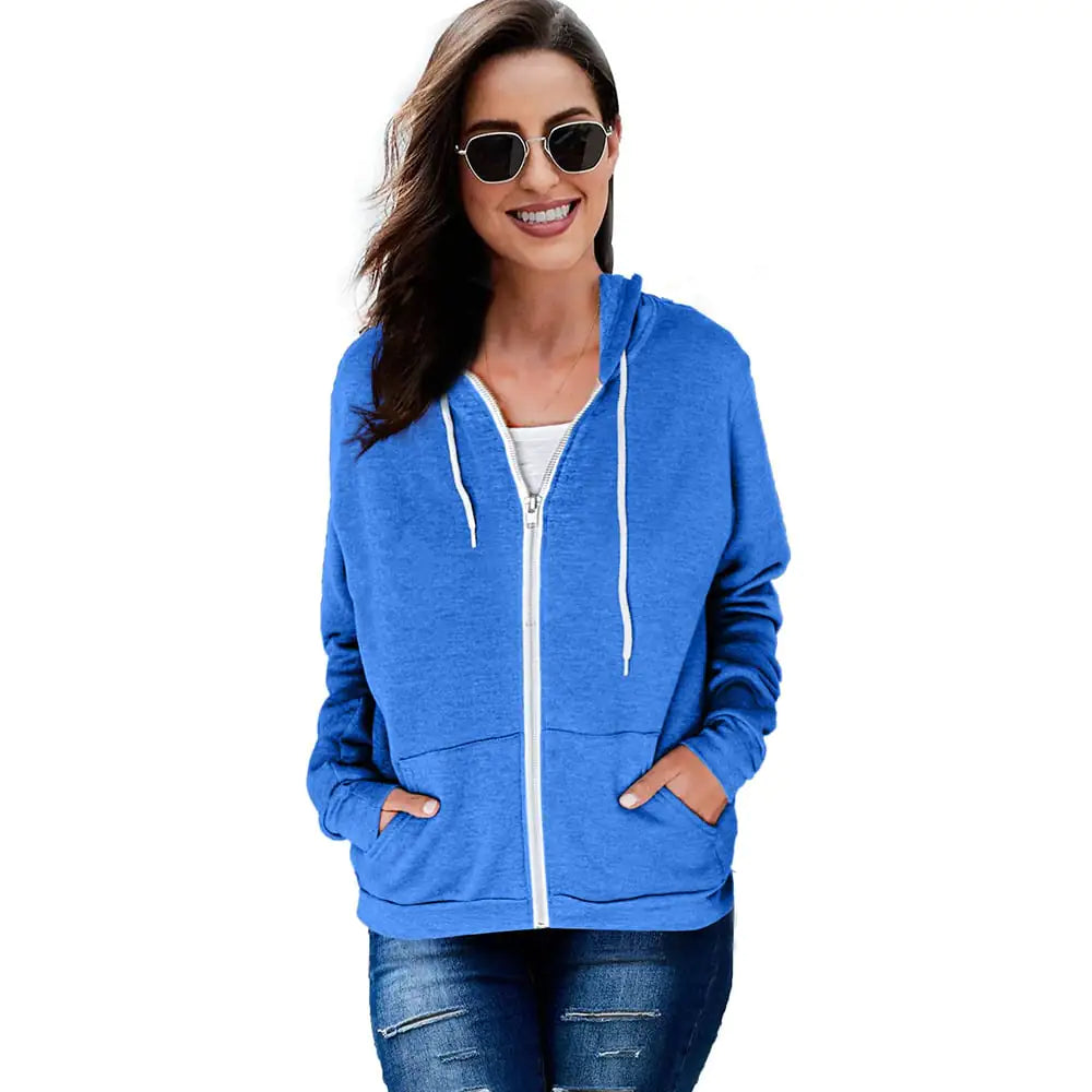 New Solid Color Hooded Sweater for Women in Autumn/Winter