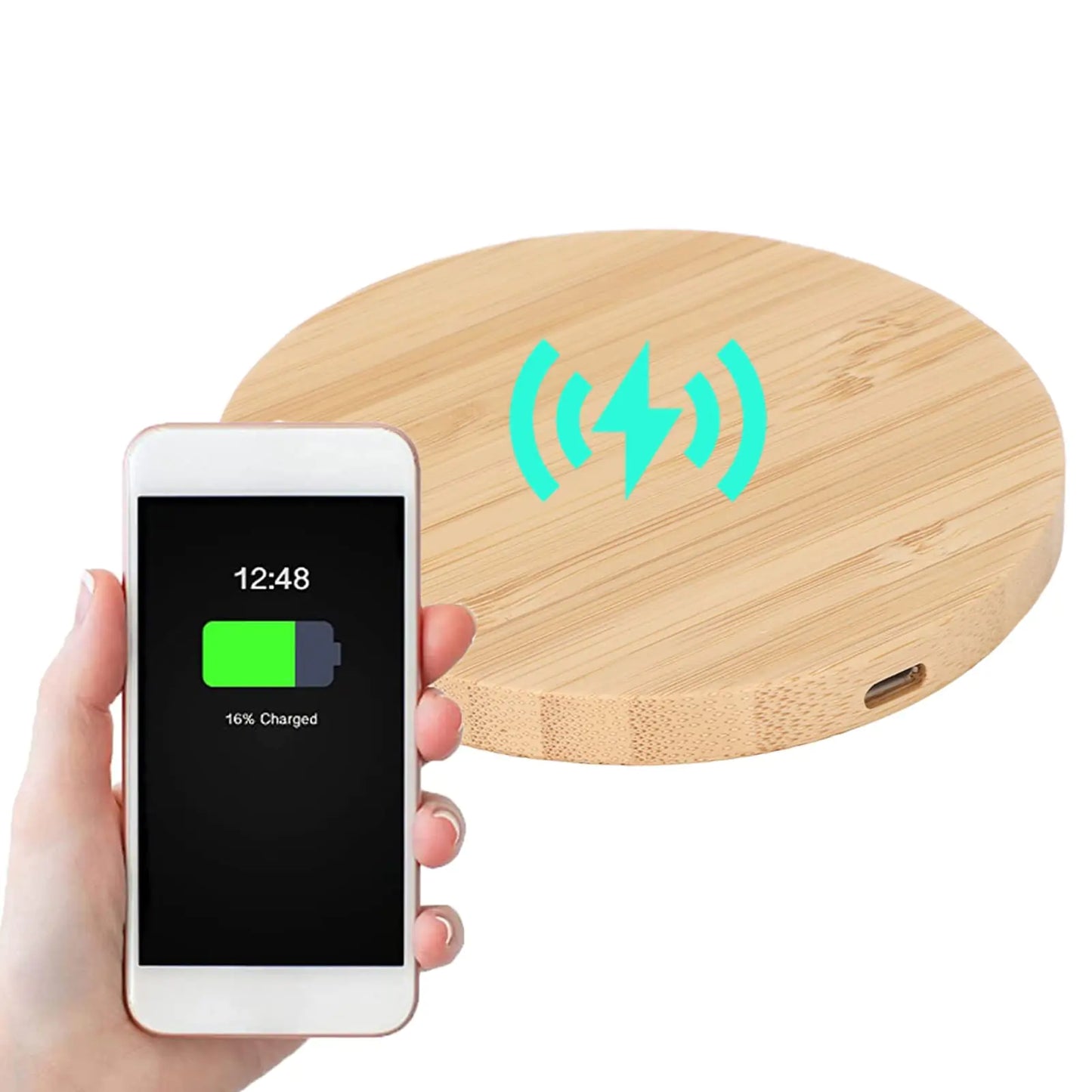 Bamboo Wireless Charger – Fast 10W Charging Pad